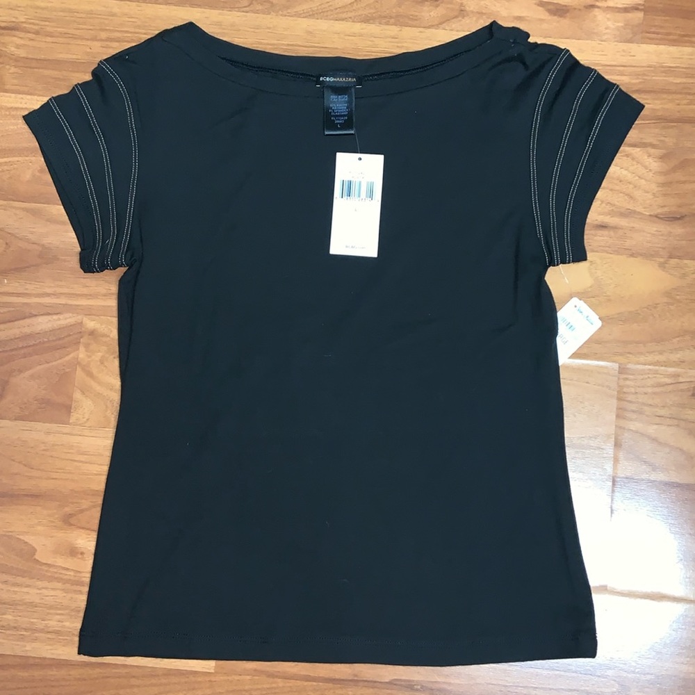 NWT BCBG MAXAZRIA Short Sleeve Top